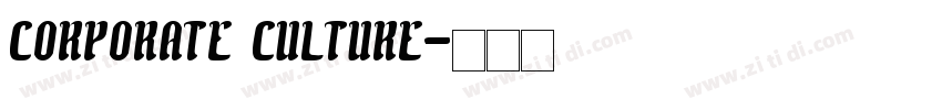 CORPORATE CULTURE字体转换